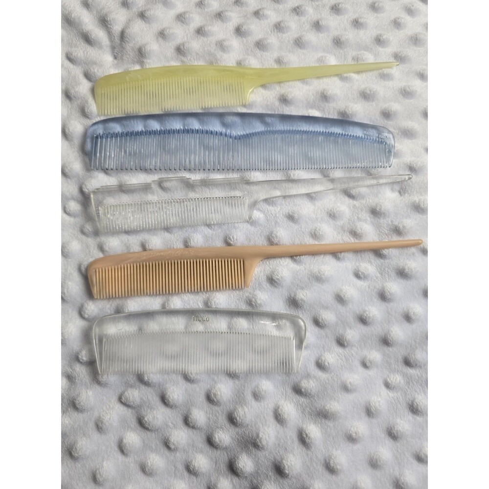Vintage Vanity Comb Lot Nylon Hair Brushing Makeup Pretend Play Tilco Modalin's